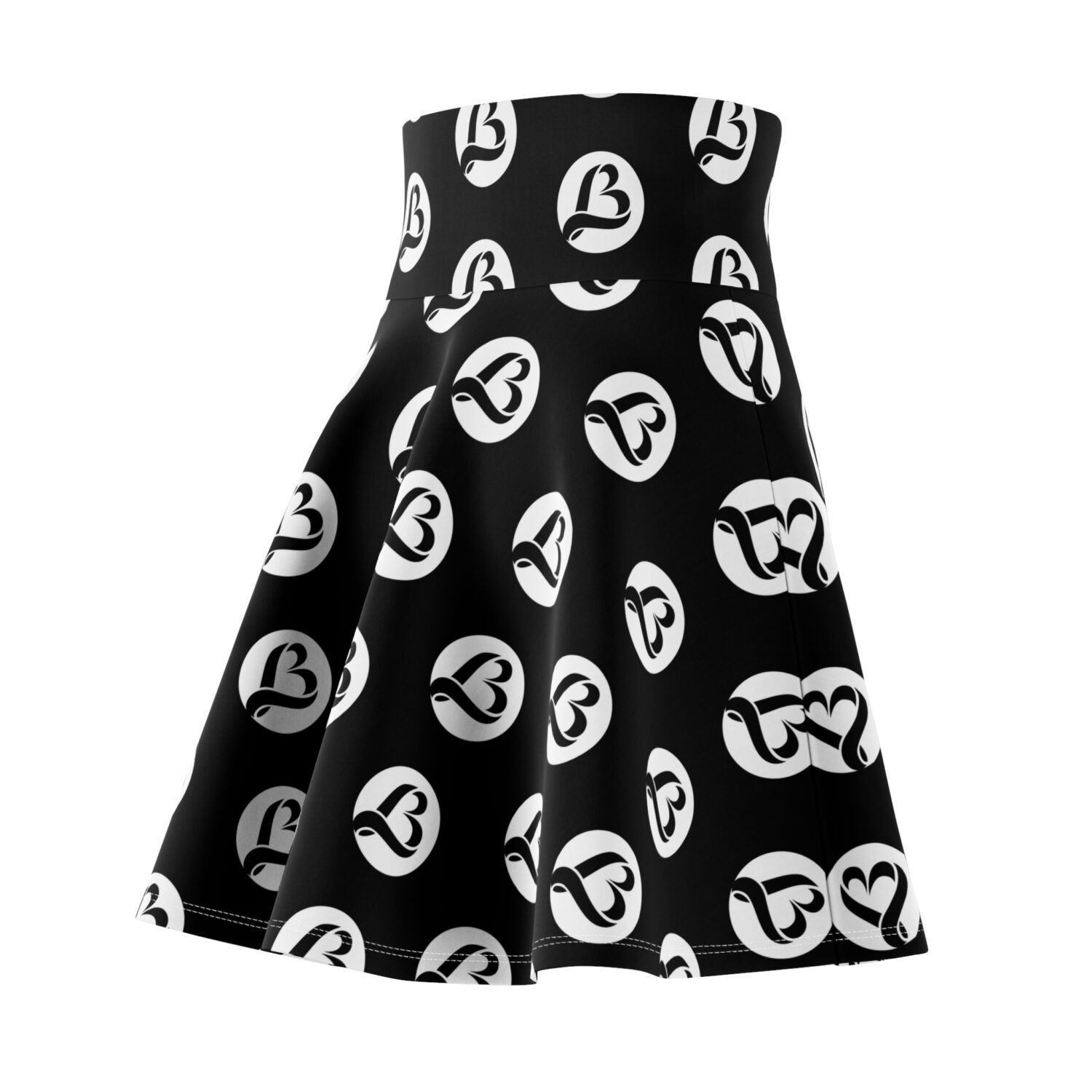 Chic Monochrome Skater Skirt - Image 4
