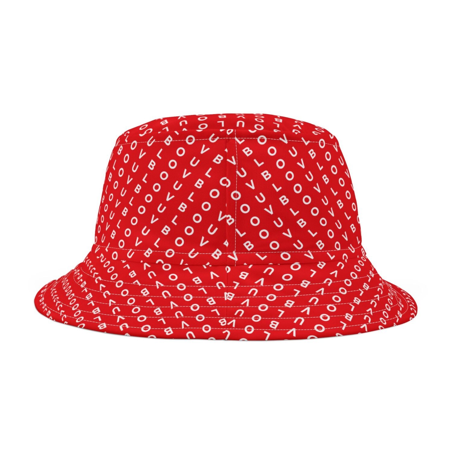 LovBou Stylish Red Bucket Hat - Image 4