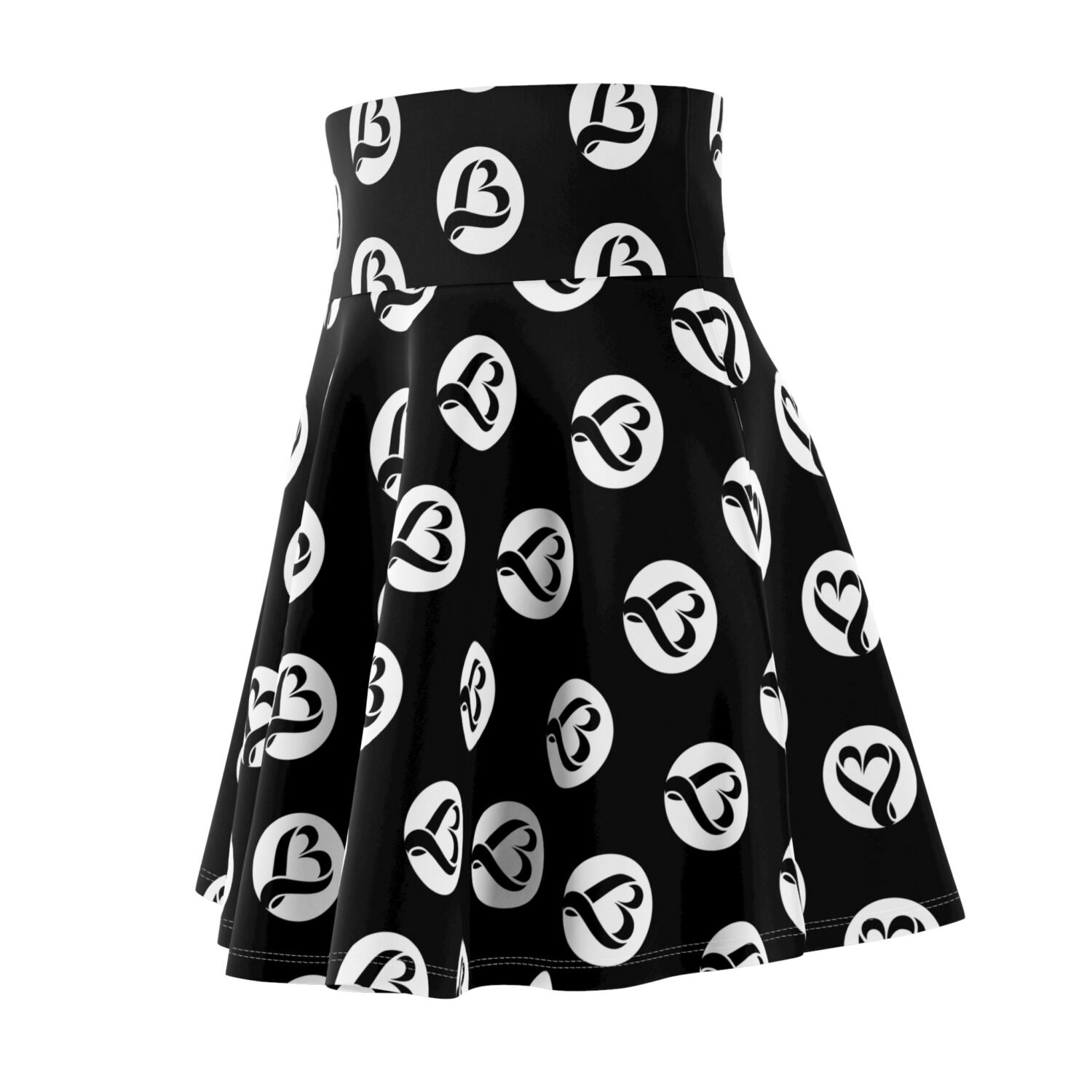 Chic Monochrome Skater Skirt - Image 3