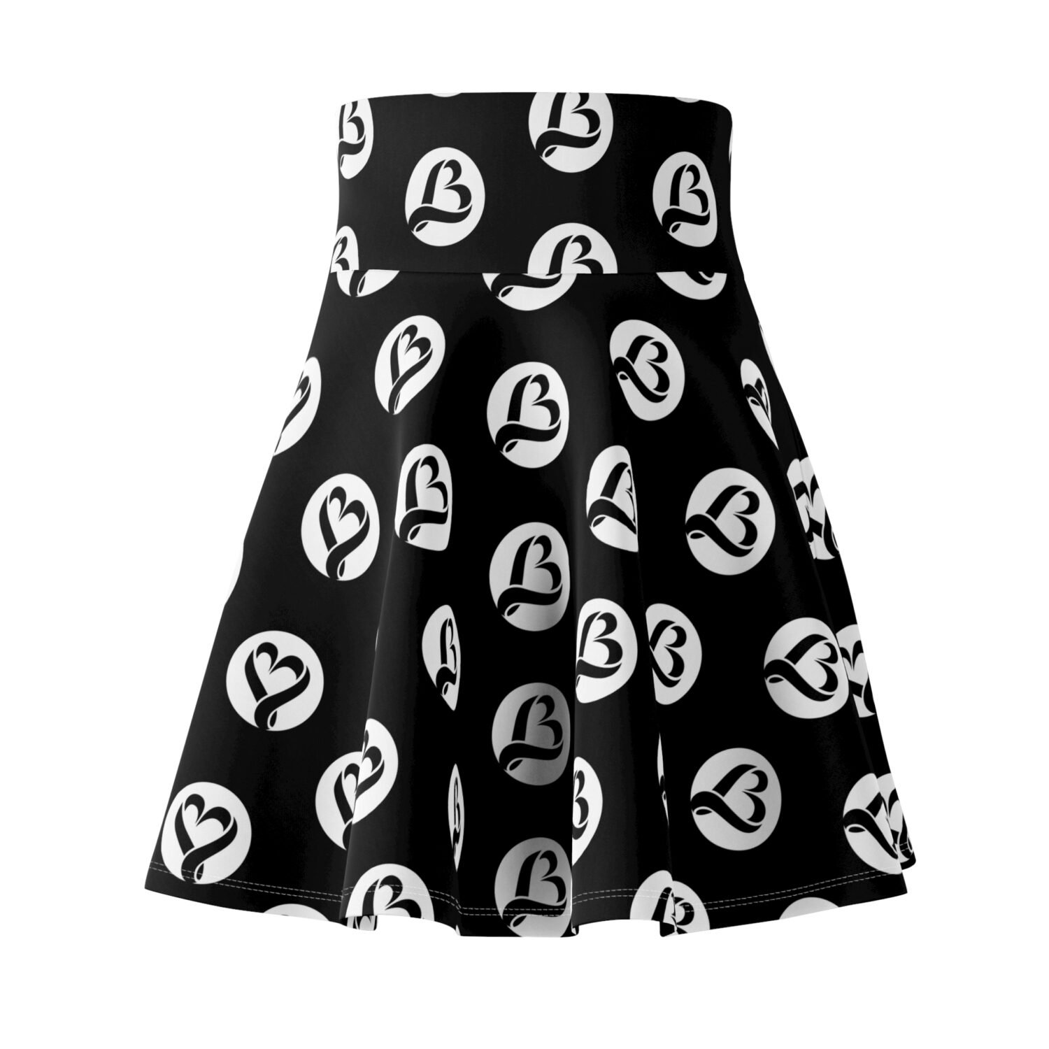 Chic Monochrome Skater Skirt - Image 2