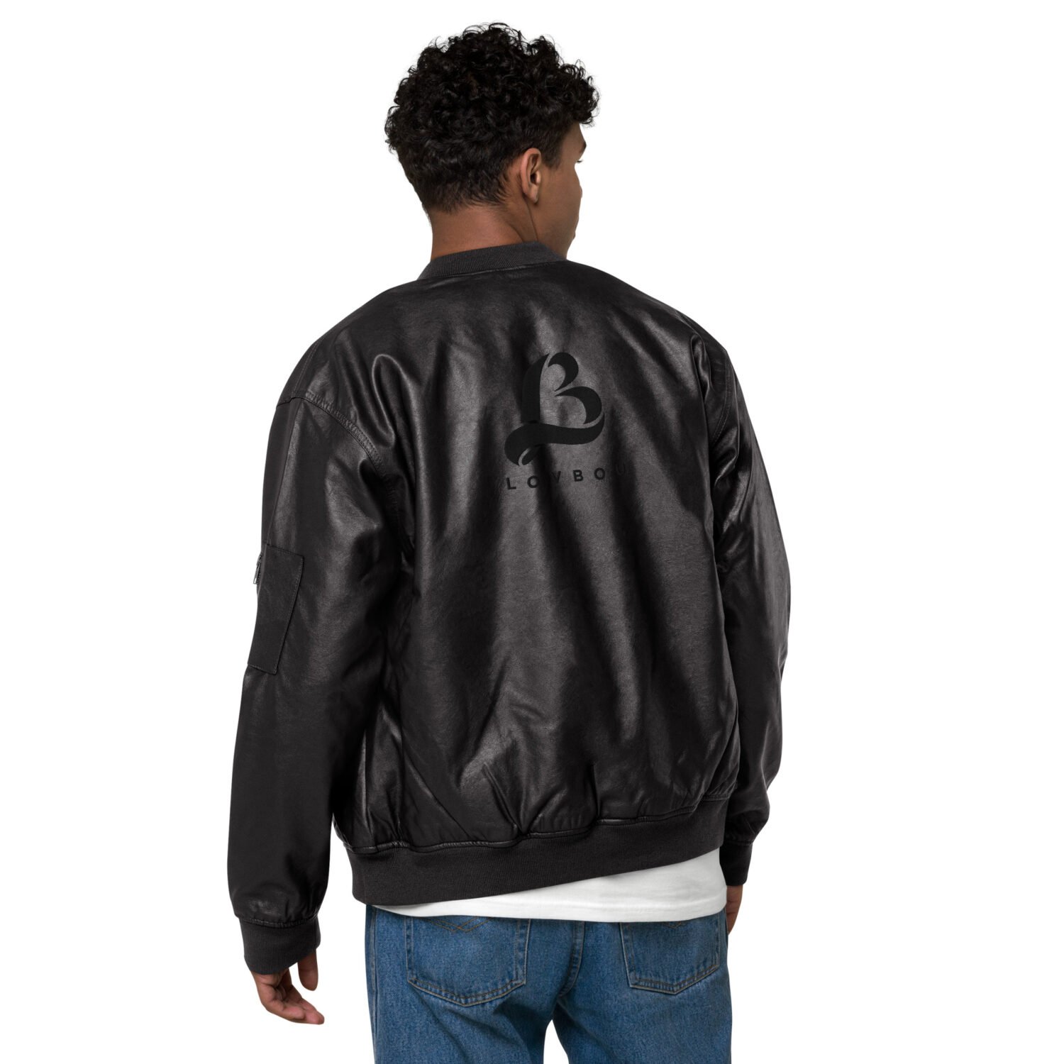 LB Leather Bomber Jacket - Image 15
