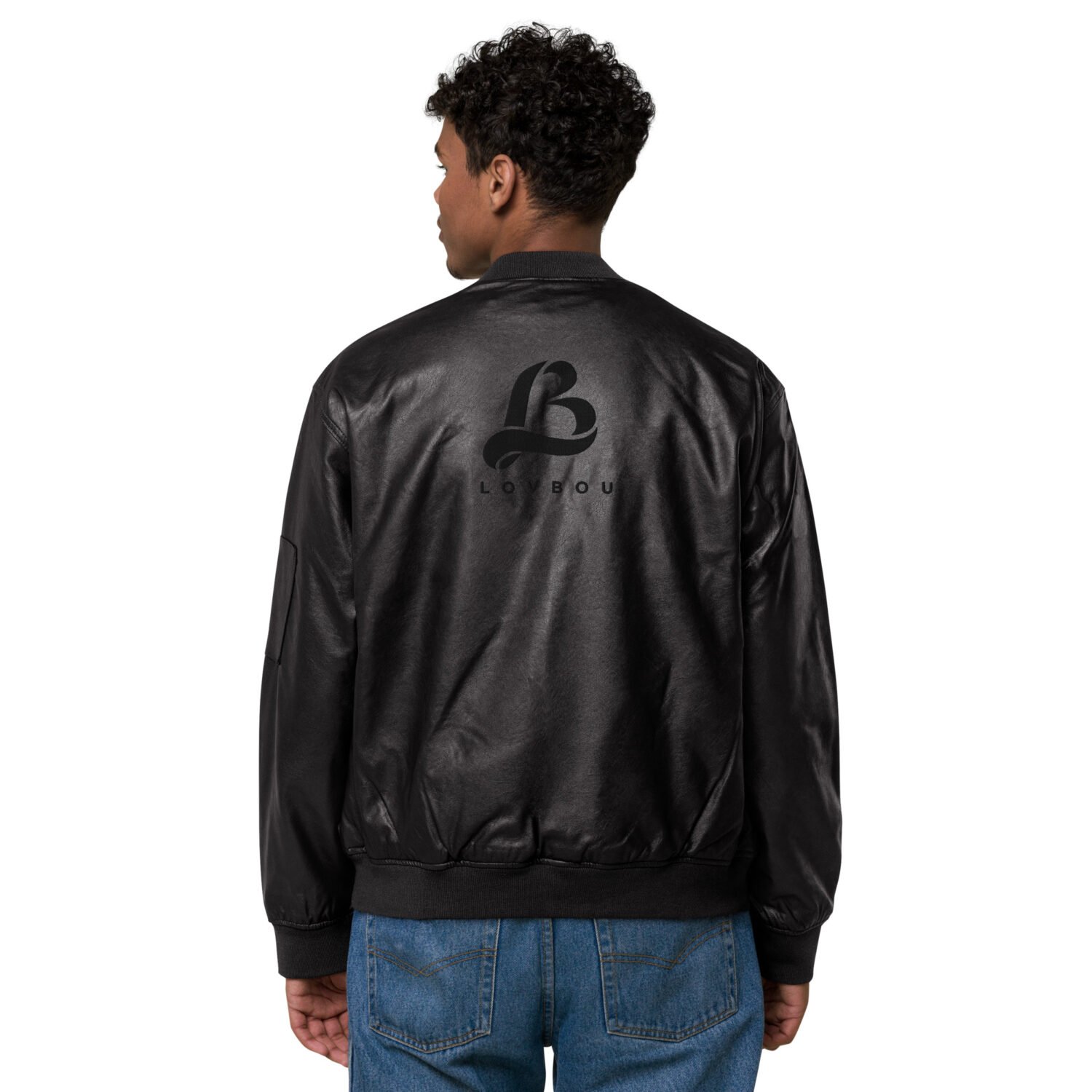 LB Leather Bomber Jacket - Image 14
