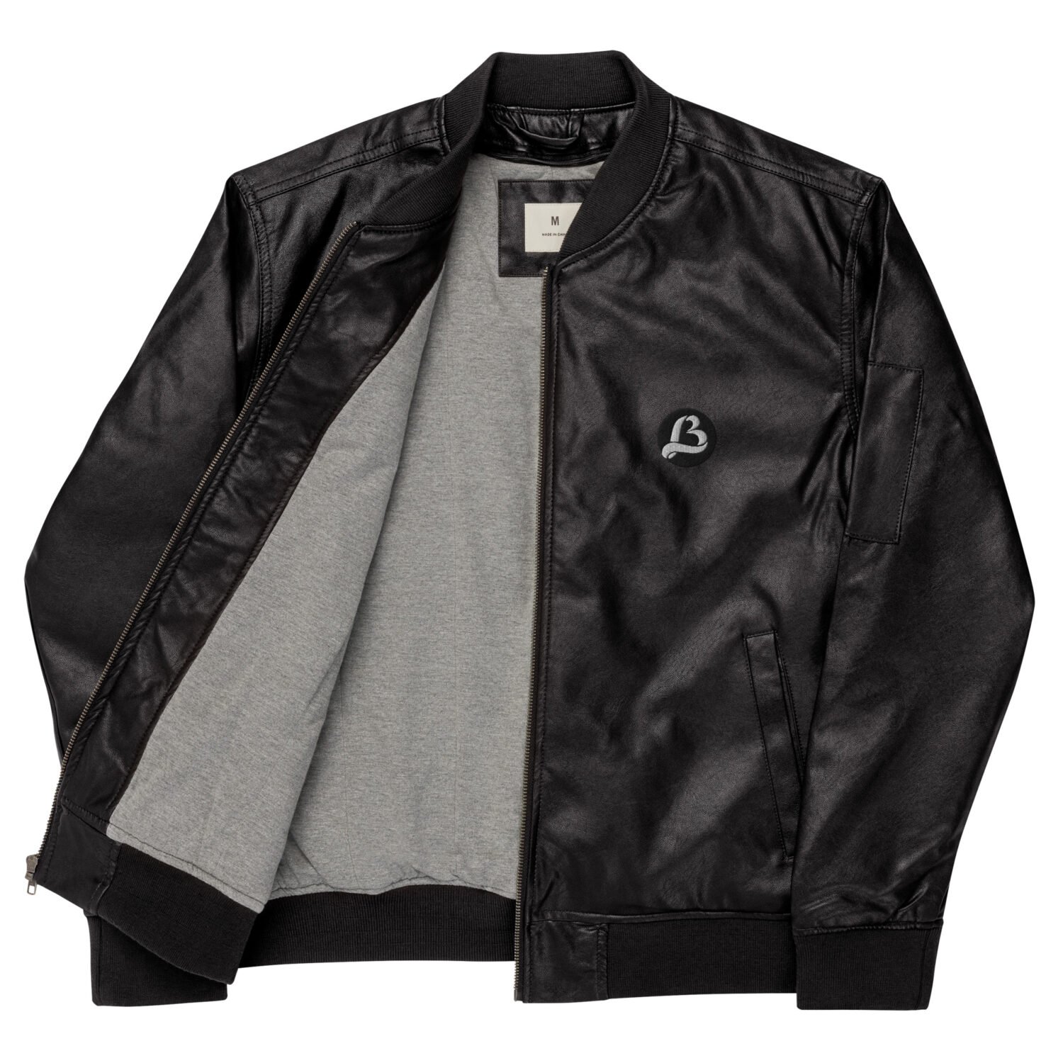 LB Leather Bomber Jacket - Image 4