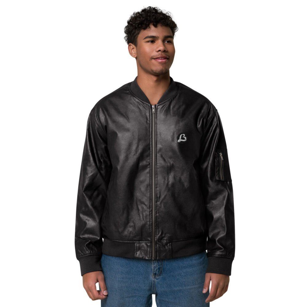 LB Leather Bomber Jacket - Image 8