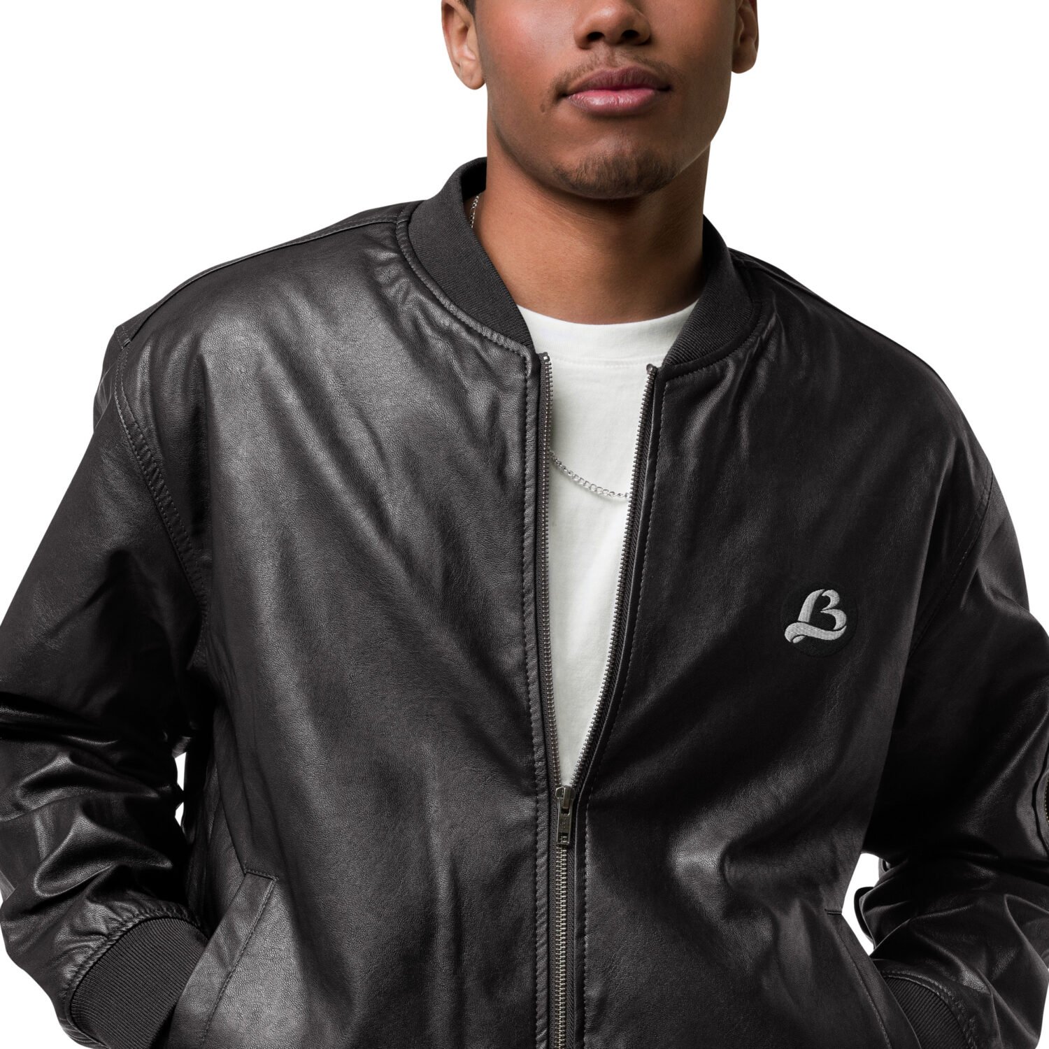 LB Leather Bomber Jacket - Image 12