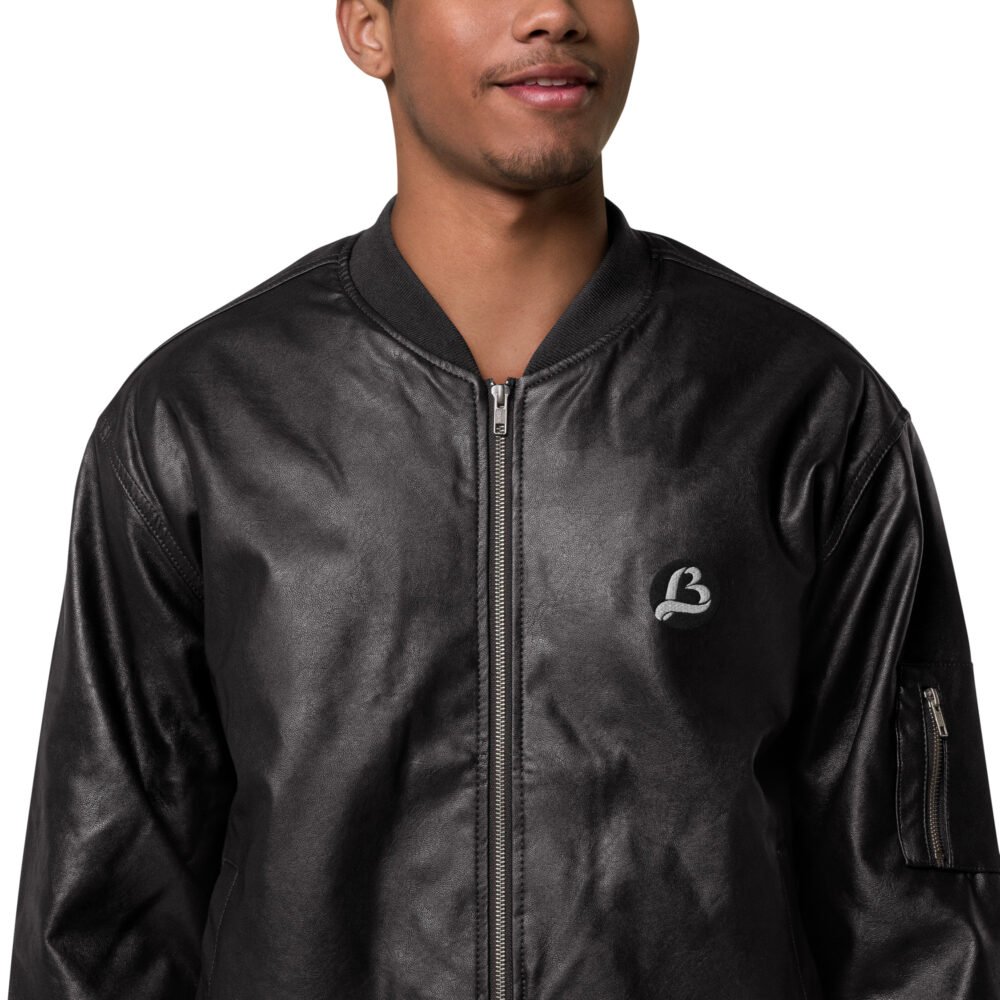 LB Leather Bomber Jacket - Image 11