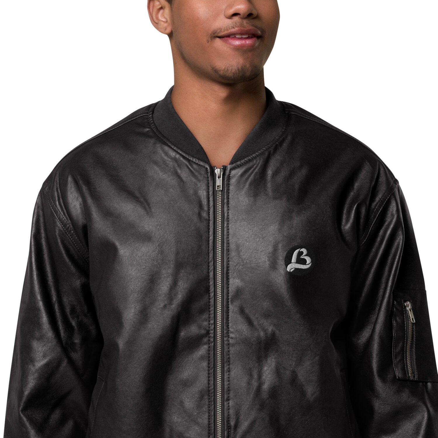 LB Leather Bomber Jacket - Image 11