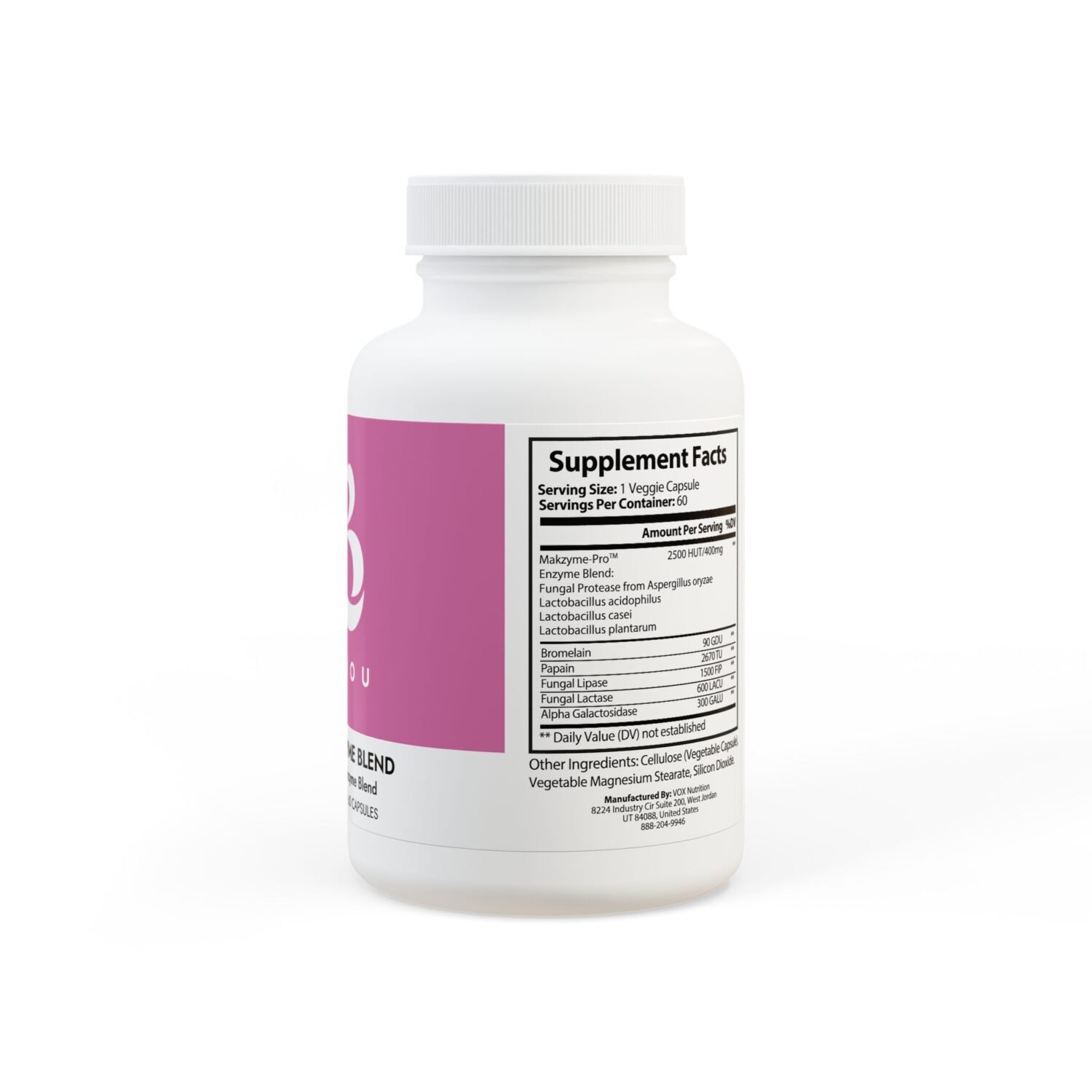 Digestive Enzyme Blend Supplement (60 Capsules) - Image 3