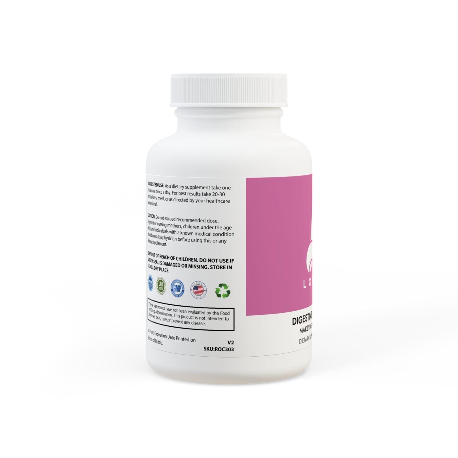 Digestive Enzyme Blend Supplement (60 Capsules) - Image 2
