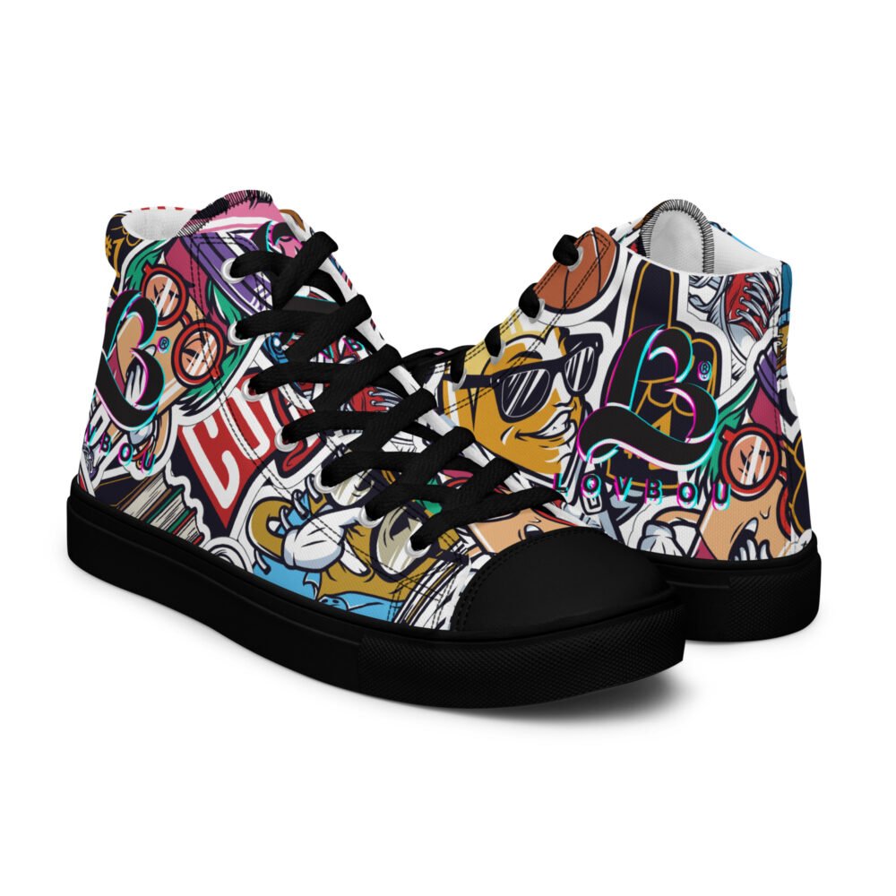 Men’s high top canvas shoes